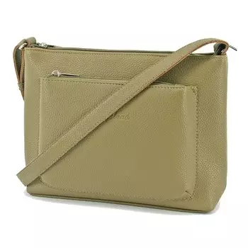 Сумка женская В2828-02140, цвет Зеленый, натуральная кожа, 24х6х19 см