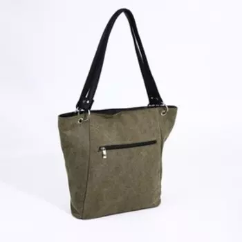 Сумка-шопер Vita на молнии, цвет зелёный