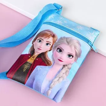 Сумка детская через плечо для девочки, голубая, 11х16 см, Холодное сердце