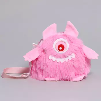 Сумка детская «Монстрик», 18 см, розовая