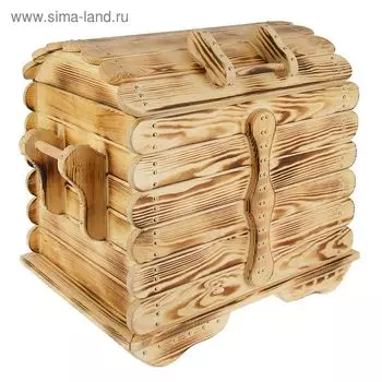 Сундук Разбойник фигурный, натуральная сосна(обожжённый, лакированный)