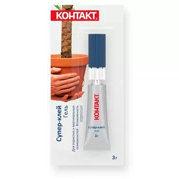 Суперклей Контакт 22292, контактный, прозрачный, 3 г