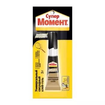 Суперклей Момент 1765968, контактный, прозрачный, 3 г