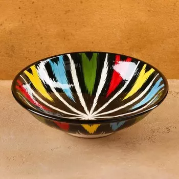 Супница Риштанская Керамика «Атлас», 1,1 л, d=23 см, керамика, разноцветная