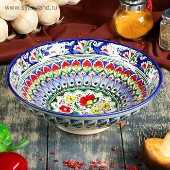 Бульонница узбекская Риштанская Керамика, 1.7 л, d=25 см, синяя