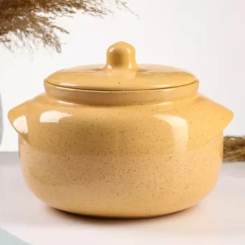 Супница Борисовская керамика «Каракум», 2,7 л, керамика, жёлтая