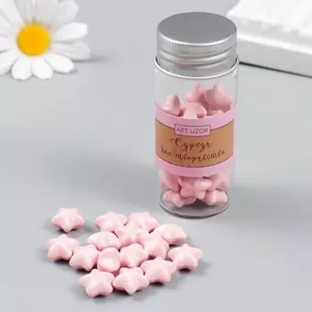 Сургуч в гранулах в баночке "Звёздочки" пыльная роза 16 гр 7х3х3 см