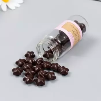 Сургуч в гранулах в баночке "Звёздочки" шоколадный матовый 16 гр 7х3х3 см