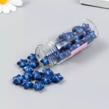 Сургуч в гранулах в баночке "Звёздочки" тёмно-синий перламутр 16 гр 7х3х3 см