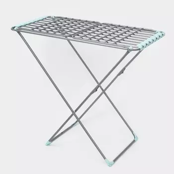 Сушилка для белья напольная, рабочая длина 18 м, серая