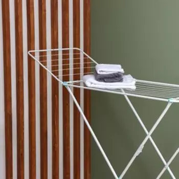 Сушилка для белья напольная складная, рабочая длина 18 м, высота от пола 95 см, ширина 54 см, белая