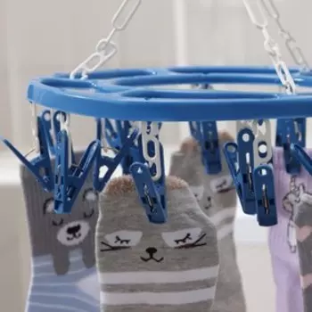 Сушилка для белья подвесная круглая, 27×27 см, 20 прищепок, цвет МИКС