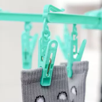 Сушилка для белья подвесная, складная, 51×51 см, 18 прищепок, цвет МИКС