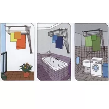 Сушилка для белья потолочная «Лиана», 7 линий, 1,9 м