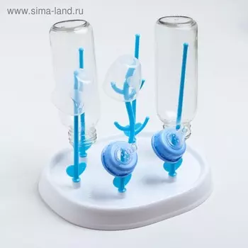 Сушилка для детских бутылочек, цвет белый/голубой