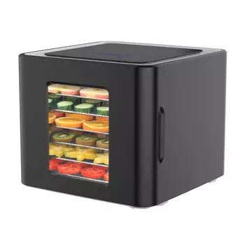 Сушилка для овощей и фруктов Pioneer FD906D, сенсор, 450Вт, 6 ярусов, цвет чёрный