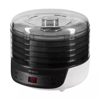 Сушилка для овощей и фруктов RED Solution RFD-0122, 500 Вт, 5 ярусов, чёрно-белая
