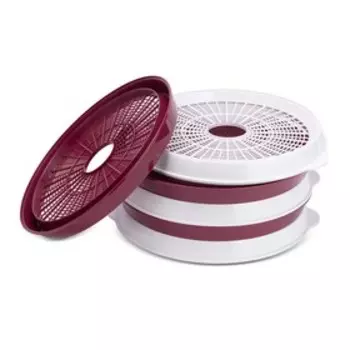Сушилка для овощей и фруктов Vitek VT-5056 W, 400 Вт, 5 ярусов, бело-бордовая
