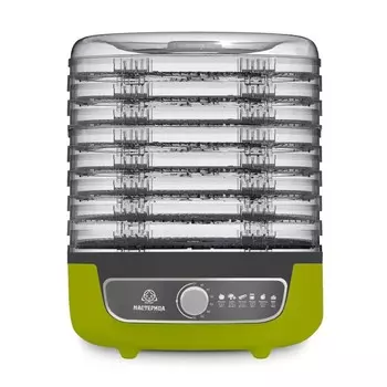 Сушилка для овощей «Мастерица EFD-1001VM», с функцией йогуртницы, 600 Вт, 8 ярусов, оливковый с се