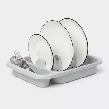 Сушилка для посуды, 33.5245.5 см, серая