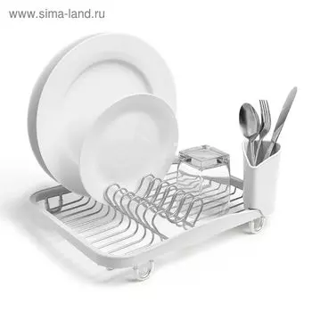 Сушилка для посуды Sinkin, белая, никель