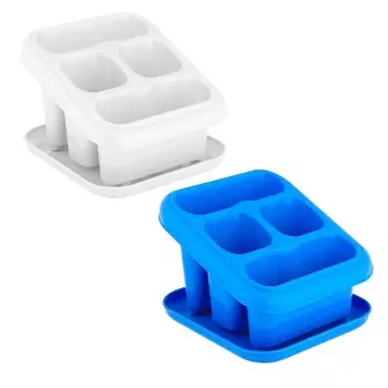 Сушилка для столовых приборов Axentia, 4 секции, размер 16х17х13 см, цвет МИКС