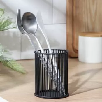 Сушилка для столовых приборов Доляна «Лофт», 8810 см, чёрная