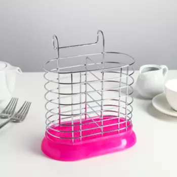 Сушилка для столовых приборов подвесная Доляна, d=2,5 см, 15,5×11×19 см, цвет МИКС