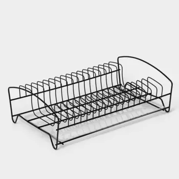 Сушилка для посуды с поддоном, 3824,512,4 см, чёрный