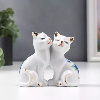 Сувенир "2 котёнка в цветочек" 7х8 см