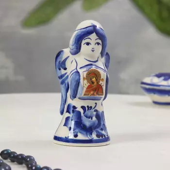 Сувенир «Ангел с иконой», гжель, 12,5х5,5 см, микс