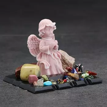 Сувенир "Ангелочек молящийся ", змеевик, мрамор