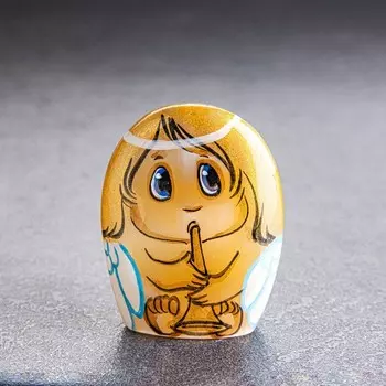 Сувенир "Ангелочек с дудочкой", селенит