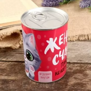 Сувенир банка "Женское счастье" внутри: мягкая игрушка 10х7,3х7,3 см