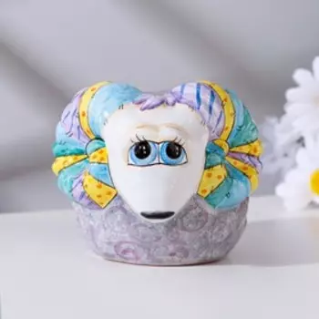 Сувенир "Барашек", ярославская майолика, h=9 см