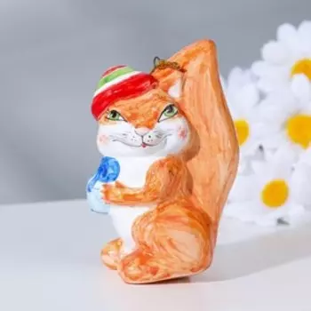 Сувенир "Белочка", ярославская майолика, h=10 см