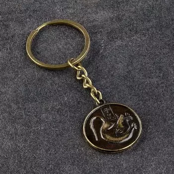 Сувенир-брелок "Счастливая монета", олово