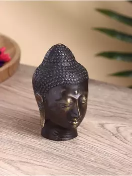 Сувенир «Голова Будды», 6711 см, бронза