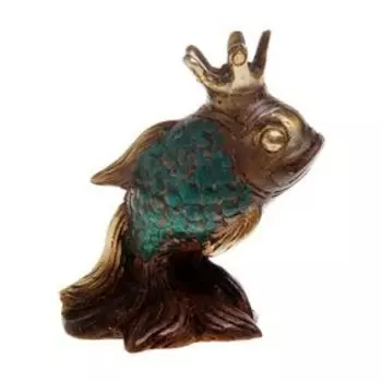 Сувенир «Золотая рыбка», 1086 см, бронза