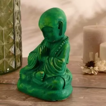 Сувенир "Будда" камень 17 см, зелёный