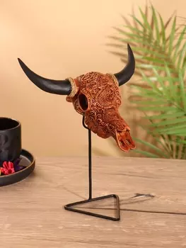 Сувенир «Череп буйвола», на стойке, 181021 см