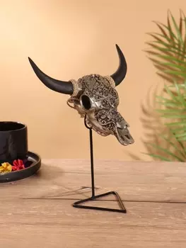 Сувенир «Череп буйвола», на стойке, 181021 см