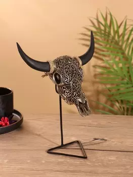 Сувенир "Череп буйвола" на стойке, 18х10х21 см