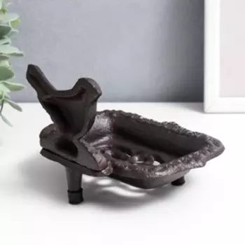 Фигурка-мыльница чугун «Птица», подставка для мелочей, 91115 см
