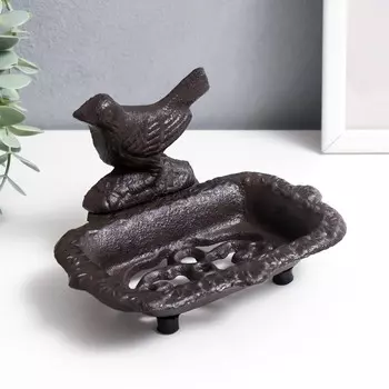 Фигурка-мыльница чугун «Птица», подставка для мелочей, 91115 см