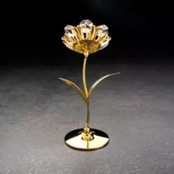 Сувенир "Цветок", 13х5х5 см ,с кристаллами