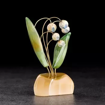 Фигурка селенит «Цветок ландыш»