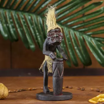 Сувенир «Абориген-барабанщик», 2177 см, дерево