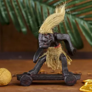 Сувенир «Абориген на скейте», 20 см, дерево