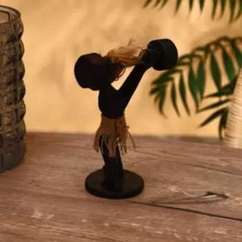 Сувенир «Абориген-штангист», 14920 см, дерево